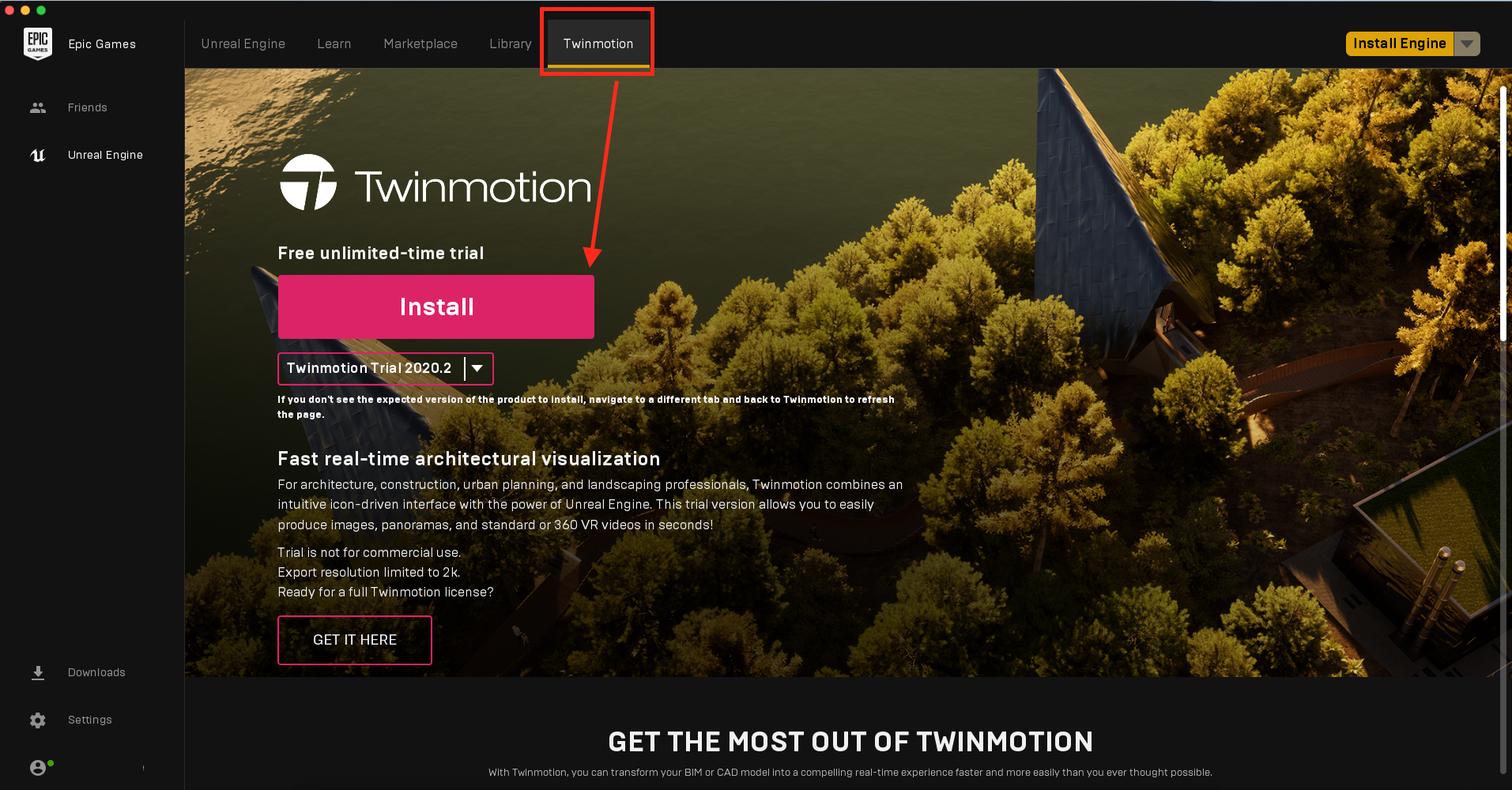 extend trial period of twinmotion